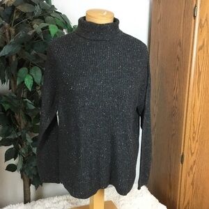 J. Jill S dark gray turtleneck with color specks